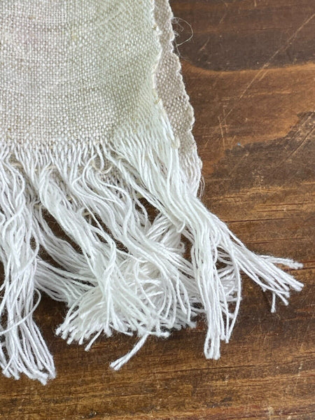 Large Vintage Antique French Hungarian Hemp Linen Table Cloth Upholstery Fabric