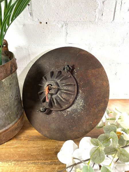 Vintage Reclaimed Industrial Enamel Caged Ceiling Exterior Light Revo