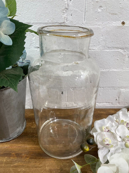 Vintage French Large Hand Blown Glass Pickling Preserving Sweets Jar Vase