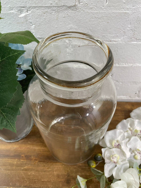 Vintage French Large Hand Blown Glass Pickling Preserving Sweets Jar Vase