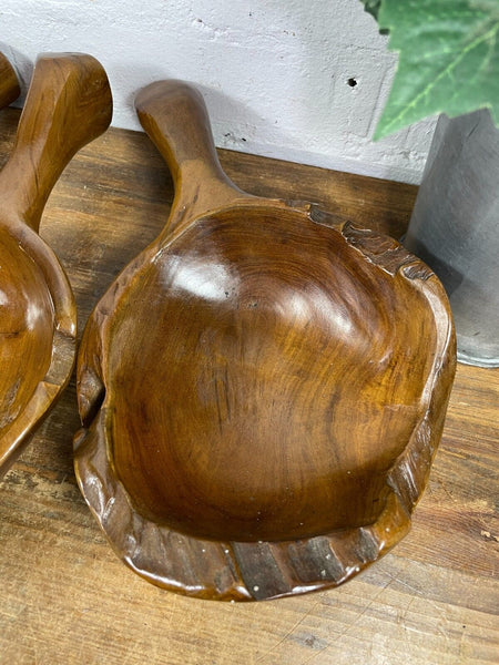 Hand Made Rustic Teak Root Wood Display bowl