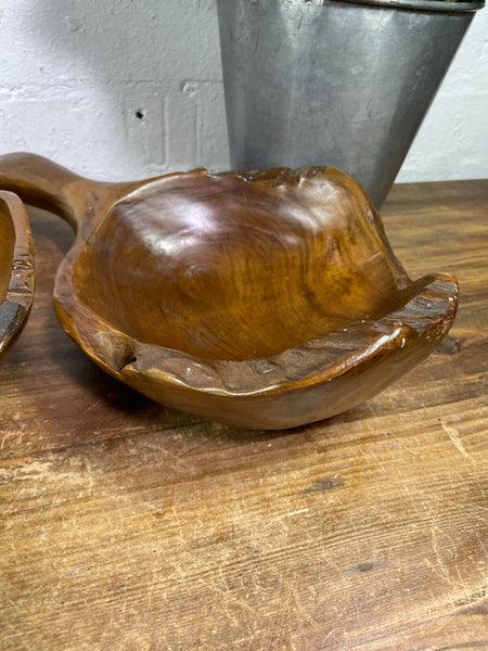 Hand Made Rustic Teak Root Wood Display bowl