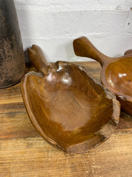 Hand Made Rustic Teak Root Wood Display bowl