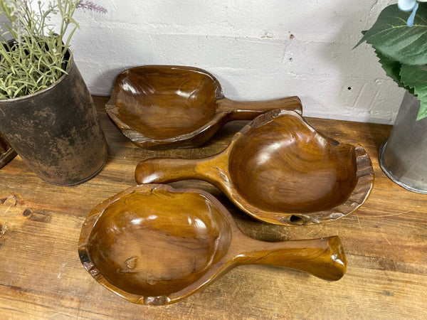 Hand Made Rustic Teak Root Wood Display bowl