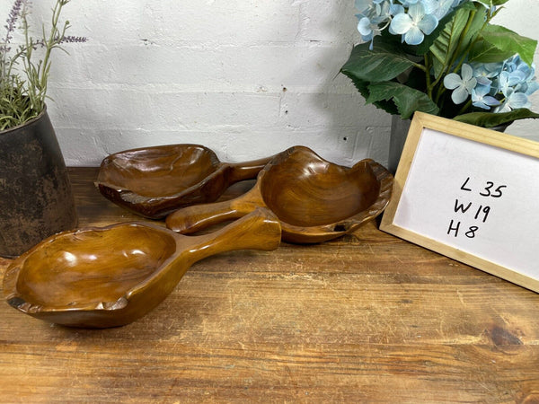 Hand Made Rustic Teak Root Wood Display bowl