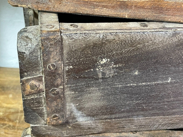 Vintage Rustic Reclaimed Hand Made Wooden Brick Mould Trinket Herb Planter