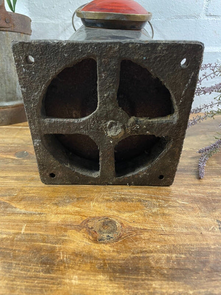 Vintage Original Four Way Train Railway Signal Oil Lamp Lantern