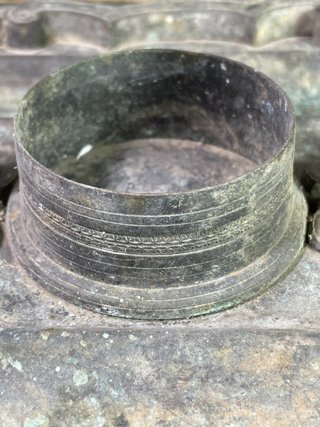 Antique French Rococo Heavy Bronze Ink Well