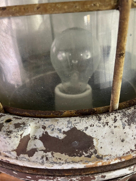 Vintage EOW Industrial Factory Explosion Ceiling Hanging Bulk Head Light Lamp