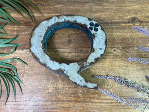 Letter Q Vintage Reclaimed Tin Metal Oil Drum Letters