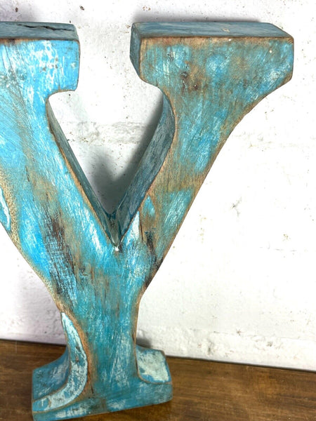 Letter Y  Vintage Reclaimed Wooden Wall Letters