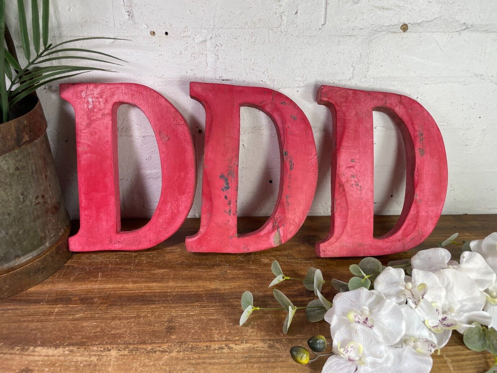 Letter D Vintage Reclaimed Wooden Wall Letters