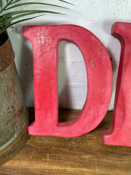 Letter D Vintage Reclaimed Wooden Wall Letters