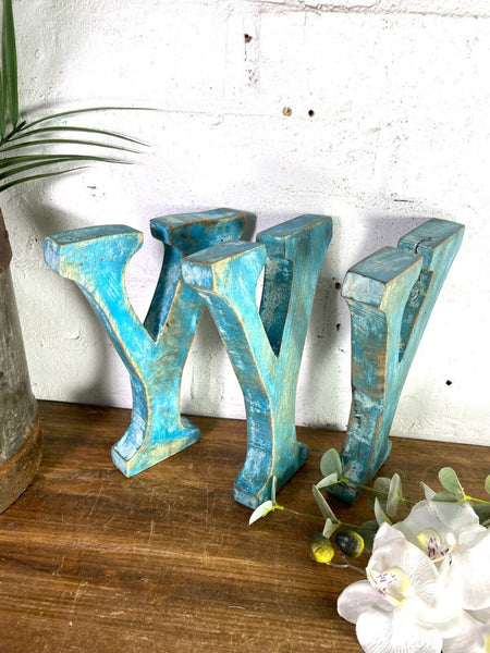 Letter Y  Vintage Reclaimed Wooden Wall Letters