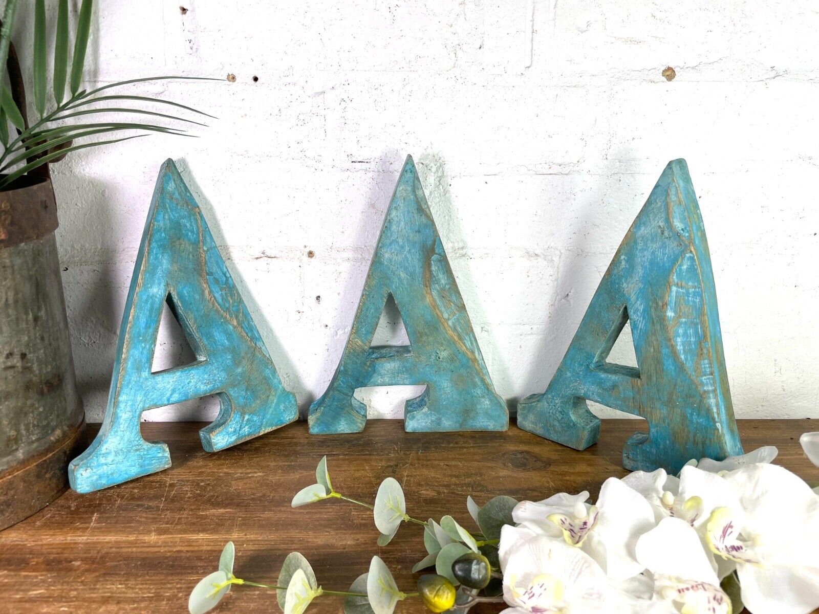 Letter  A Vintage Reclaimed Wooden Wall Letters