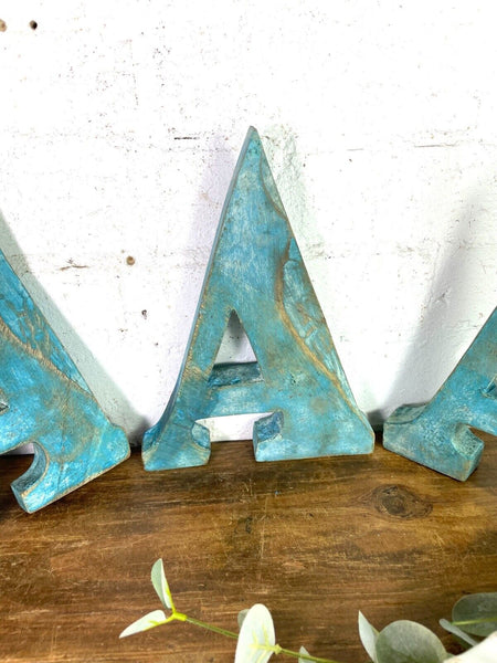 Letter  A Vintage Reclaimed Wooden Wall Letters