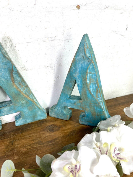 Letter  A Vintage Reclaimed Wooden Wall Letters