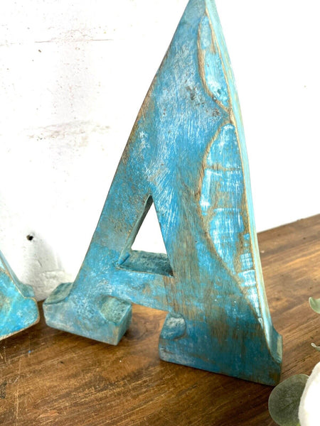 Letter  A Vintage Reclaimed Wooden Wall Letters