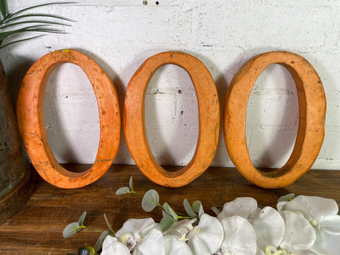 Letter O Vintage Reclaimed Wooden Wall Letters