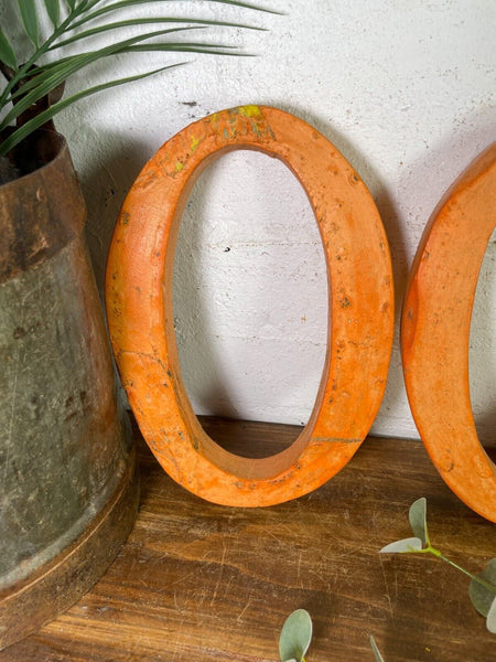 Letter O Vintage Reclaimed Wooden Wall Letters