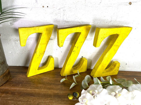 Letter Z Vintage Reclaimed Wooden Wall Letters