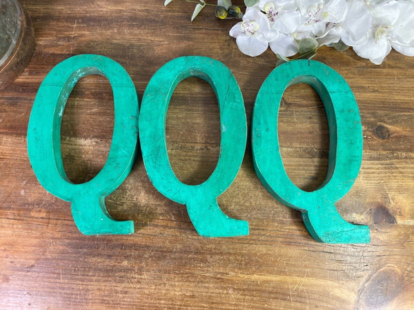 Letter Q Vintage Reclaimed Wooden Wall Letters