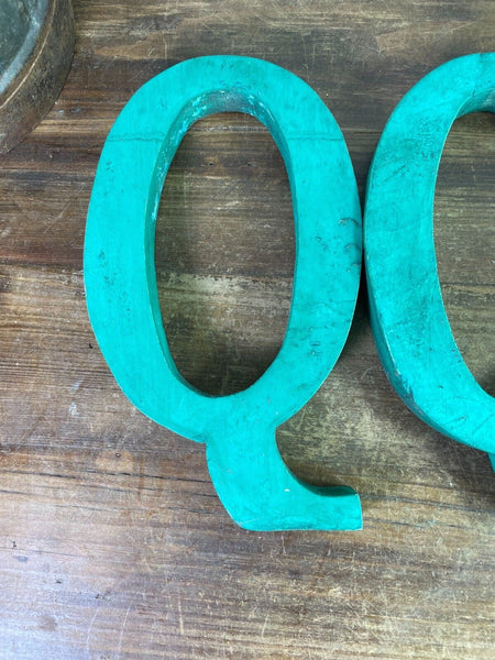 Letter Q Vintage Reclaimed Wooden Wall Letters