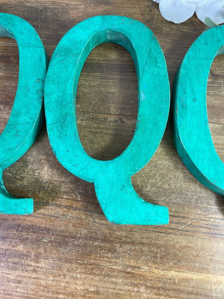 Letter Q Vintage Reclaimed Wooden Wall Letters