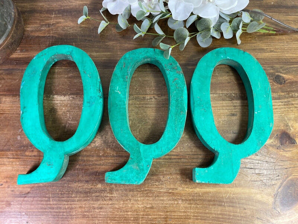 Letter Q Vintage Reclaimed Wooden Wall Letters