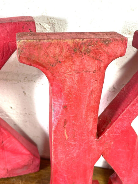 Letter  K Vintage Reclaimed Wooden Wall Letters
