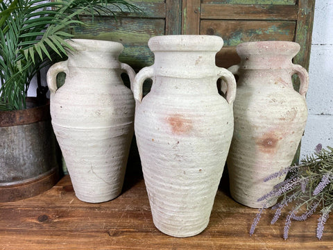 Rustic Mediterranean Terracotta Urn Amphora Shaped Plant Pot Vase Wall Planter