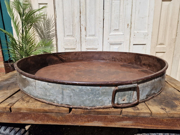 Xl Galvanised Shallow Trough Tub Garden Herb Cactus Planter Pond Water Feature