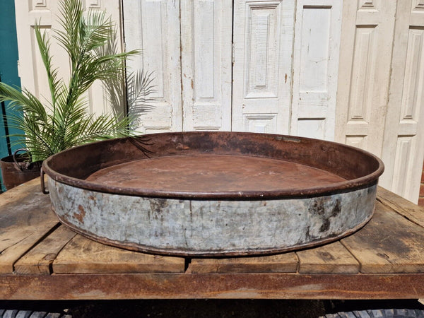 Xl Galvanised Shallow Trough Tub Garden Herb Cactus Planter Pond Water Feature