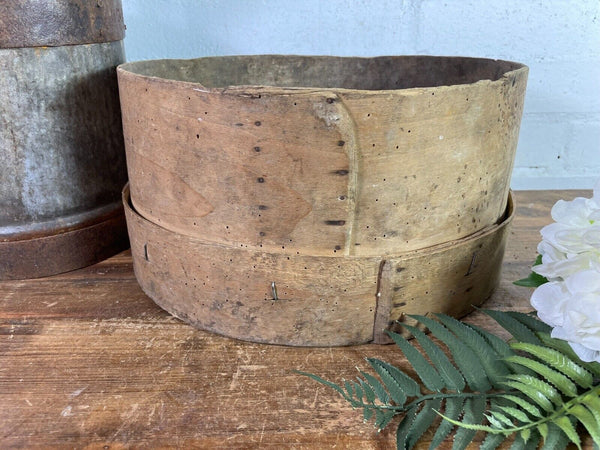 Vintage French Bentwood Agricultural Garden Potato Sieve Riddle Wall Decor