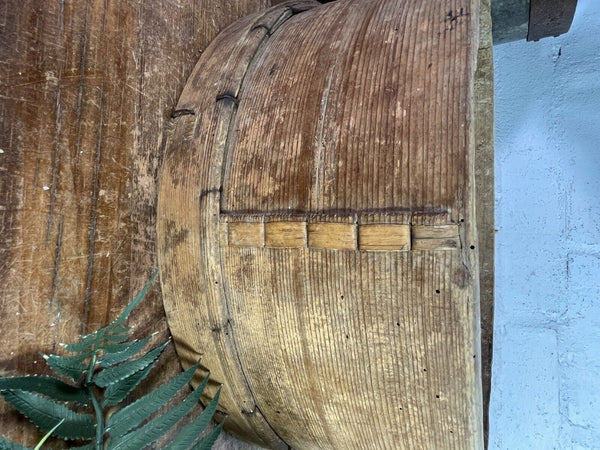 Vintage French Bentwood Agricultural Garden Potato Sieve Riddle Wall Decor