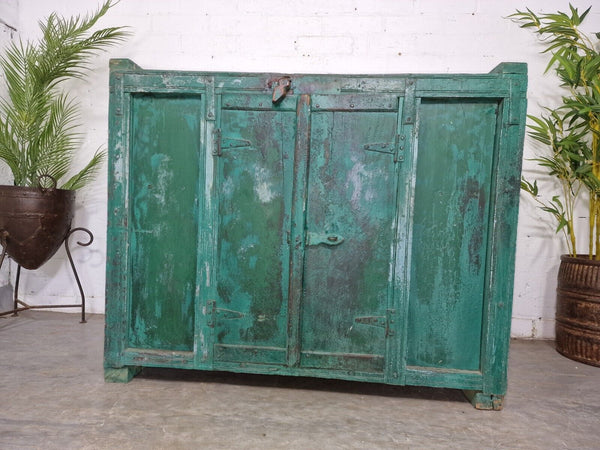 Large Vintage Indian Kitchen Island Sideboard Console Table Drinks Tv Cabinet