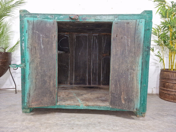 Large Vintage Indian Kitchen Island Sideboard Console Table Drinks Tv Cabinet