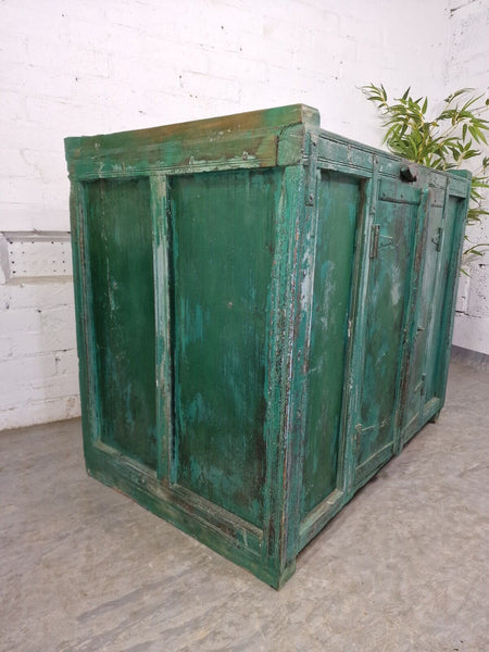 Large Vintage Indian Kitchen Island Sideboard Console Table Drinks Tv Cabinet