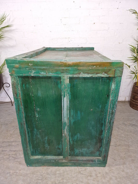 Large Vintage Indian Kitchen Island Sideboard Console Table Drinks Tv Cabinet