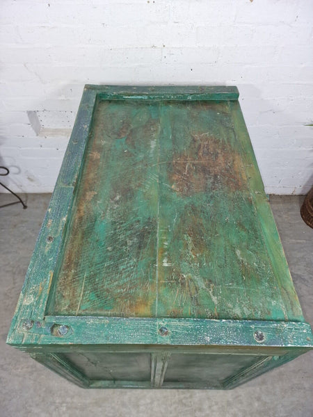 Large Vintage Indian Kitchen Island Sideboard Console Table Drinks Tv Cabinet