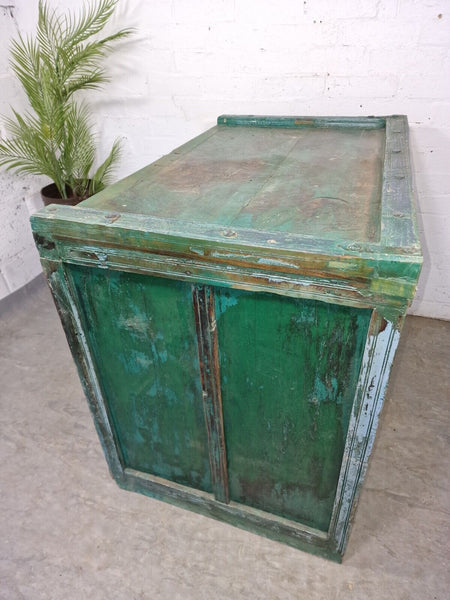 Large Vintage Indian Kitchen Island Sideboard Console Table Drinks Tv Cabinet