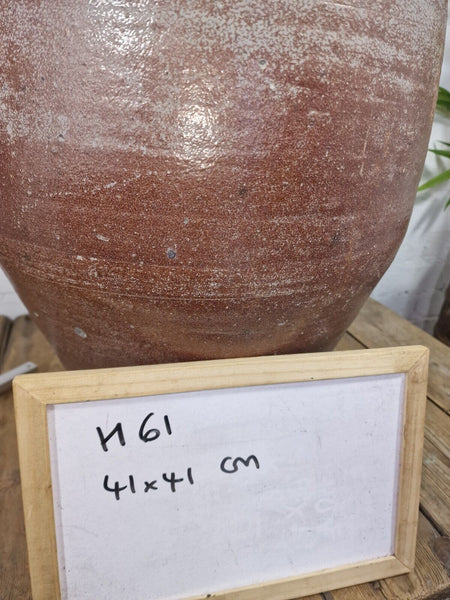 Very Large French Stoneware Terracotta Walnut Oil Pitcher Confit Pot