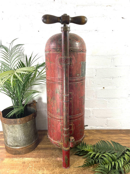 Vintage Antique Large French Rustic Copper Backpack Vineyard Weed Sprayer
