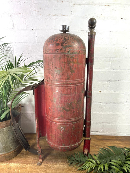 Vintage Antique Large French Rustic Copper Backpack Vineyard Weed Sprayer