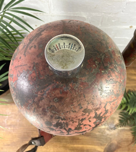 Vintage Antique Large French Rustic Copper Backpack Vineyard Weed Sprayer