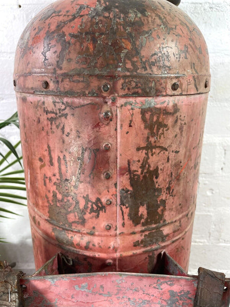 Vintage Antique Large French Rustic Copper Backpack Vineyard Weed Sprayer
