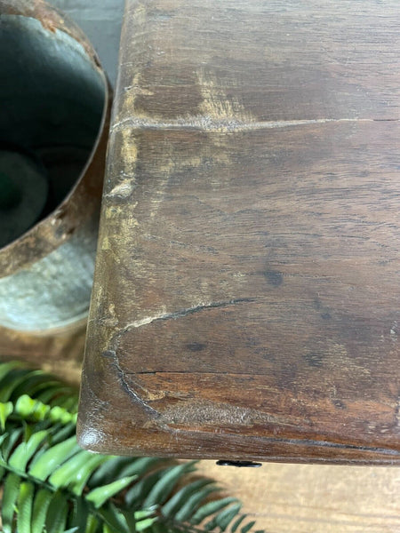 Antique Indian Colonial Hardwood Campaign Writing Box Chest