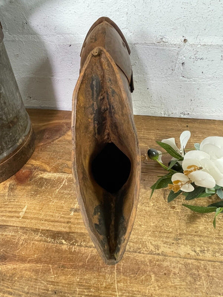 Rustic Reclaimed Handmade Metal Fish Watering Can Water Feature Garden Sculpture