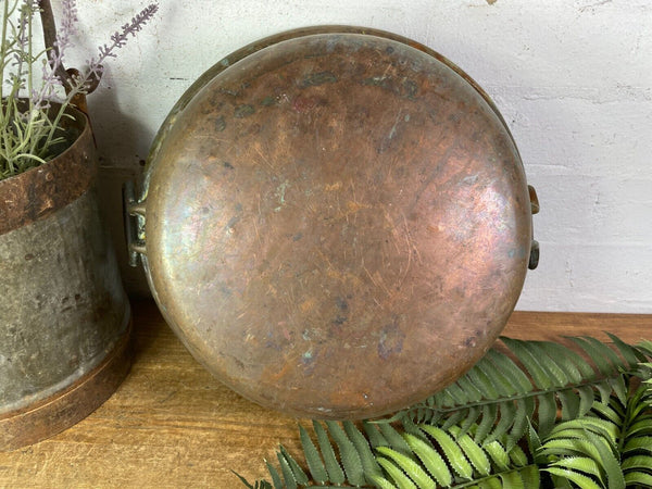 Large Antique Vintage Heavy Duty French Copper Jam Making Pot