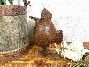 Rustic Rusty Reclaimed Recycled Metal Oil Drum Paint Tin Bird  Sculpture Garden